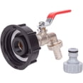 thumbnail image 4 of Grifo para tanque de 1000 l, grifo para recolección de agua de lluvia, adaptador para tanque IBC de 1/2", grifo doble para recolección de agua de lluvia, grifo de latón fabricado en PP,, 4 of 5