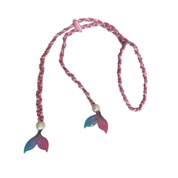 Buceo de buceo Snorkeling Long Hair Wrapper Banda para el cabello de cabello envoltura de bucle hecho a mano Rosa