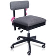 thumbnail image 1 of Silla de costura Pink Power Hydraulic sin brazos con ruedas y respaldo, 1 of 6