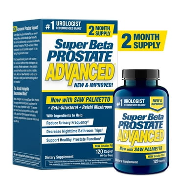 Super Beta Prostate Advanced   Saw Palmetto & Beta Sitosterol, Men's Health, Value Size 120 Caplets, 2-Month Supply