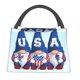 thumbnail image 1 of Fotbe Cute Gnomes in USA Bolsa Térmica Portátil con Estampado, Bolsa de Entrega de Alimentos Aislada, Bolsa Reutilizable de Gran Capacidad para Comidas y Supermercado, 1 of 6