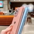 thumbnail image 6 of Design for iPhone 13 Pro Max 5g 6.7” Phone Case,Luxury Gold Plating Cute Love Heart Case with Camera Protection Soft Silicone Shockproof Cover Bumper with Side Heart Pattern(Blue), 6 of 11