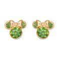 thumbnail image 3 of Disney Minnie Mouse Birthstone 10KT Gold Stud Earrings (See More Colors), 3 of 4