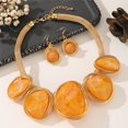 thumbnail image 4 of Fashion Irregular Resina Strass Collar Pendientes Set Viajes de verano Memorial Party Graduación Accesorios, 4 of 4