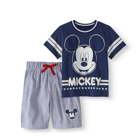 Mickey Mouse Toddler Boy T-shirt & French Terry Shorts 2pc Outfit Set