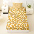 thumbnail image 3 of Castle Fairy Teens Minimalist Giraffe Pattern Twin Sheets 3pcs,Animal Print Bedding,Orange White,1 Fitted Sheet, 1 Flat Sheet and 1 Pillowcase, 3 of 6