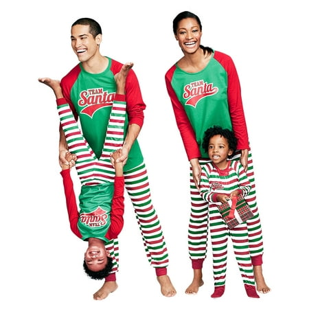 starvnc matching christmas family pajamas set color striped home