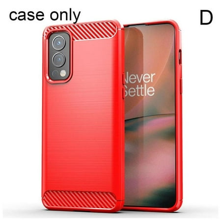 For Oneplus Nord 2 5g Case Shockproof Silicone Carbon Fiber Soft Tpu Thin Cover