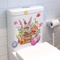 thumbnail image 5 of Yeetfub Peel And Stick Tiles For Kitchen Clearance New Cartoon Rabbit Egg Flower Easter Toilet Sticker Bathroom Balcony Self Adhesive Wall Sticker, 5 of 6