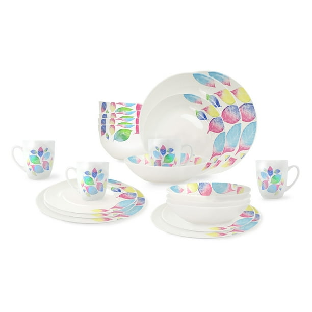 Vajilla Lövverk para 4 Personas - Ceramica Multicolor 20 piezas
