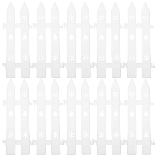 20pcs Plastic Fence Christmas Tree Fence Christmas Tree Decorative Accessories Ornamental Border Panel