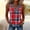 Red, variant on Plaid Shirts For Women Businesscasual Tops For Women Beach Outfits For Women Boxy Tank Tops For Women Wide Strap Tank Tops For Women Garment Friendly Tank Tops Elegant Tops For Women