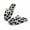 Black Cow Print, variant on COEQINE Sunflower Womens Warm Slippers Portable Indoor Sandals Flannel House Slides Open Toe Bedroom Slippers Machine Washable Women Footwear for Hotel Business Trip, 38-39