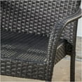 thumbnail image 6 of JERFIT 3-Piece Stackable Patio Dining Chairs Set, Grey PE Rattan & Iron Outdoor Bistro Chairs with Modern Woven Design, Space-Saving for Garden, Poolside, Balcony, 6 of 7
