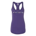 thumbnail image 2 of Friends Amigos Parody Pop Ladies Racerback Tank Top, Purple Rush, Large, 2 of 3