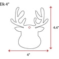 thumbnail image 2 of 25 Units Acrylic Christmas Ornaments Elk 1/8" Thick - Clear or Solid Color - (Size 4") Made in USA, 2 of 5