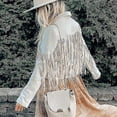 thumbnail image 2 of Women's Solid Color Fringe Jacket, 2 of 2