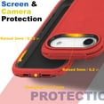 thumbnail image 6 of For iPhone Air Case With Belt Clip, Kickstand, Shockproof Dust/Drop Proof 3 in 1 Full Body Rugged Heavy Duty Durable Cover Red, 6 of 6