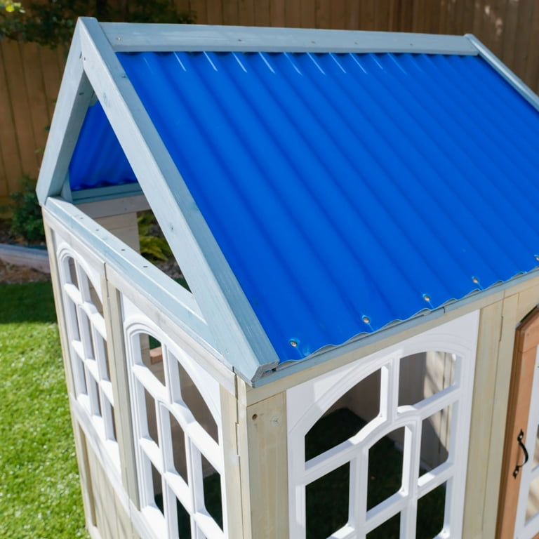 KidKraft Cooper Wooden Outdoor Playhouse with EZ Kraft Assembly Magnetic Door
