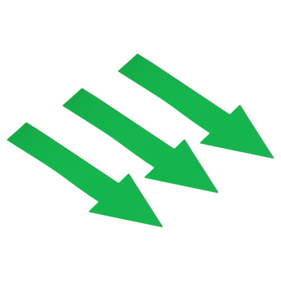Uxcell 8x2" Arrow Sticker PVC Directional Sign Adhesive Removable Floor Decal Green 4Set / 12Pieces