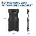 thumbnail image 3 of QinaQin 40 Inch Low Profile Mechanic Creeper, HDPE Construction with Padded Support and 6 Swivel Casters, 3 of 8