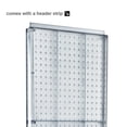 thumbnail image 3 of Two-Sided Pegboard Floor Display On a Revolving Round Studio Base: Spinner Rack Stand. Panel Size: 16"W x 60"H, 3 of 4