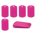 thumbnail image 1 of Uxcell Paquete de 10 Etiquetas en Blanco para Perros, 2" x 1.18" x 0.04" Piezas en Blanco para Estampado, Etiquetas de Aluminio para Grabado/Manualidades [Rojo Rosa], 1 of 1