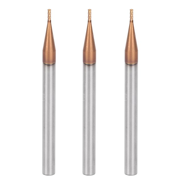 Fresa de 4 flautas de acero de tungsteno, 3 unidades, fresa CNC, herramienta de corte para carpintería, 1 x 50 x 4 dientes