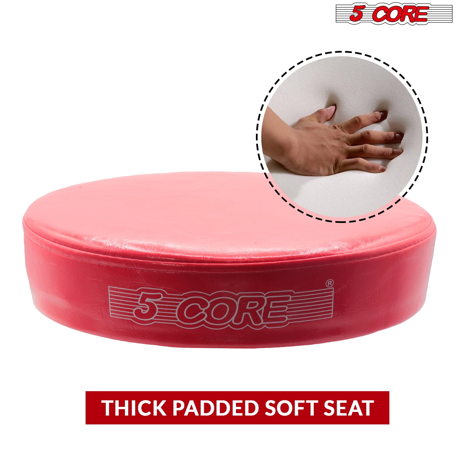 5 Core Adjustable Padded Drum Throne with Anti-Slip Feet