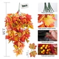 thumbnail image 3 of RECUTMS Hanging Plant Artificial Fall Leaves Garland with Berry Fake Autumn Wall Hanging Leaf Vines for Home Halloween Party Door Frame Fireplace Decoration (Orange), 3 of 9
