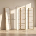 thumbnail image 3 of HOMCOM Folding Room Divider, 4 Panel Privacy Screen for Home Office, Natural Wood, 3 of 10