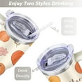 thumbnail image 5 of Pumpkin Leaves in Autumn 40 Oz Tumbler with Handle Lid and Straw, Stainless Steel Double Walled Vacuum Insulated Cup, Cute Birthday Gifts Tumbler for Women Men Friends, 5 of 7