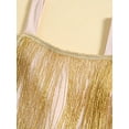 thumbnail image 4 of Suealasg Kids Girls Tassel Dress Child Girls Sleeveless Sling Square Neck Dress Little Girls Summer Fringe Layered Party Skirt, 4 of 9
