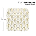 thumbnail image 2 of Lsque White And Gold Geometry Pattern 4" Drink Coasters Set of 4, PVC Leather Absorbent Coasters, Table Coaster Set Decorative Coffee Cup Coasters Housewarming Gift -Square, 2 of 6