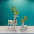 thumbnail image 5 of Baoblaze 2 Pieces Deer Figurines Desktop Ornament Resin Elk Statue Miniature Figurine for Gold, 5 of 8