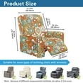 thumbnail image 6 of SCRAWLGOD Hippie Flower Orange Recliner Chair Covers Stretch Recliner Slipcovers Reclining Furniture Protector Washable Sofa Couch Cover with Storage Pocket for Pets Dog Cat, 6 of 7