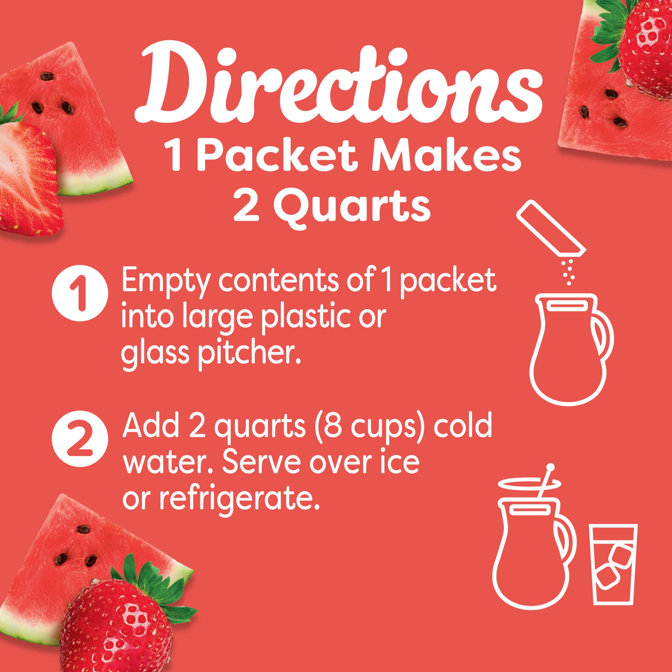 (3 pack) Crystal Light Drink Mix, 6 Pitcher Packets, for Flavorful Hydration and Shareable Refreshment, Strawberry Watermelon artificially flavored, Zero Sugar, Low Calorie, 1.96 oz
