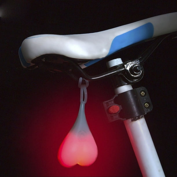 Luces traseras rojas para bicicleta, luces de advertencia de ritmo cardíaco, luz nocturna LED esencial, resistente al agua