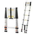 thumbnail image 1 of KFFKFF Échelle Télescopique de 12,5 Pi, Aluminium Légère Polyvalente Pliable pour Rallonge, Échelle de Rétraction à une Touche, Capacité Maximale Robuste de 330 Lb, 1 of 9