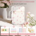 thumbnail image 2 of DAKIMOE Bible Cover Case for Women Bible Bag with Durable Handle Quilted Carrying Book Case Church Bag Bible Study Supplies Accessories Gift for Mother Lady Women, Pink Bow, 2 of 7