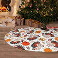 thumbnail image 6 of Sikiie Turkey And Thanksgiving2 30-48 inches {designName} Print Christmas Tree Skirt Snowman Xmas Tree Skirt with Edge Christmas Decorations for Holiday Party-48", 6 of 7
