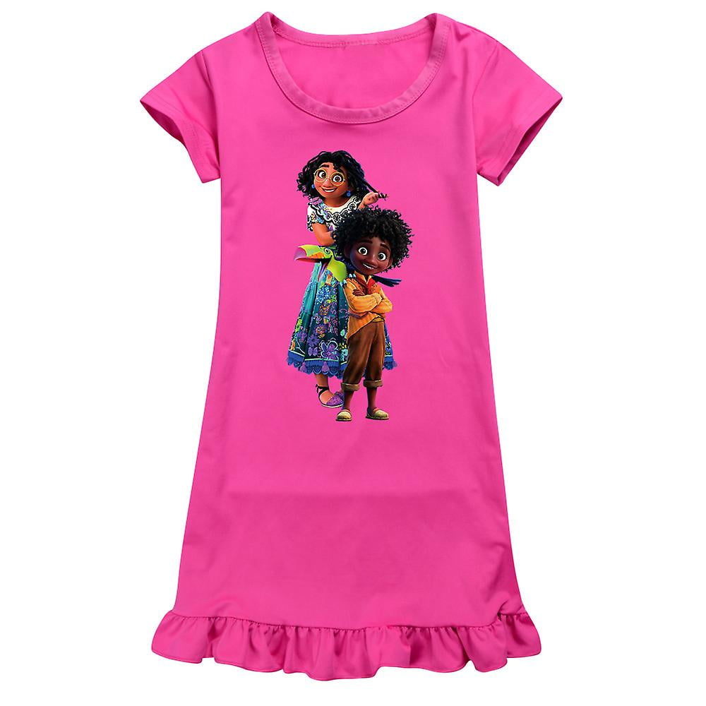 Encanto Mirabel Print Girls Nightdress Short Sleeve T shirt Dress Casual Nighties Walmart