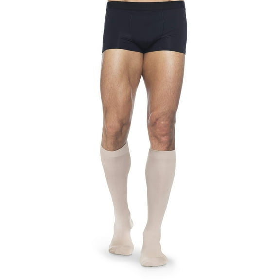 Sigvaris Dynaven 921 Access Men's Ribbed 15-20 Closed Toe Knee High Compression Socks Crispa SS Short