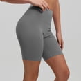 thumbnail image 5 of UDAUDU Womens High Waist Workout Shorts Tummy Control Workout Comfortable Yoga Gym Athletic Biker Shorts Gray M, 5 of 5