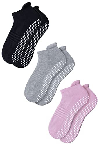 RATIVE Anti Slip Non Skid Slipper Hospital Socks with grips for Adults Men Women 