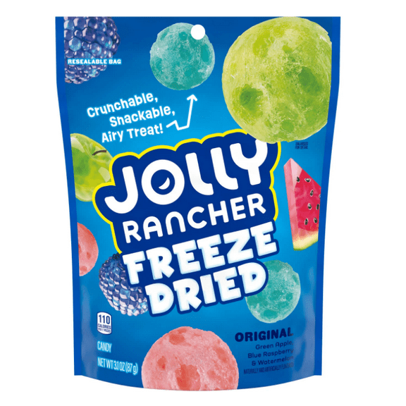 Jolly Rancher Freeze Dried Candy, Original Fruit Flavors, 3.1 oz (Pack of 8)