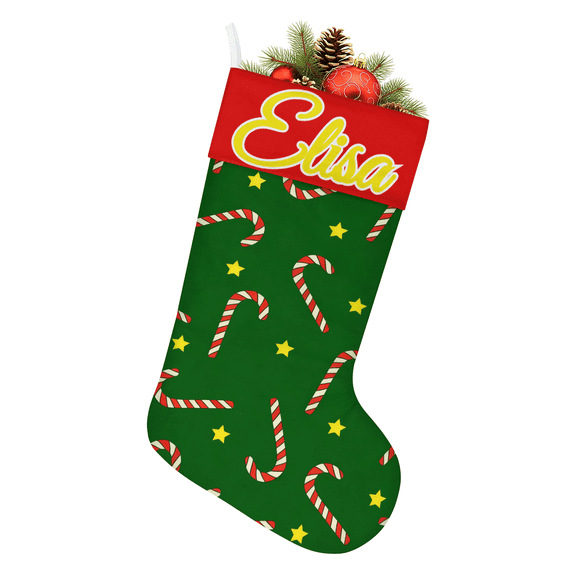 Personalized Christmas Stocking with Name, 18.5In Hanging Christmas Stockings for Mantels, Christmas Tree Family Holiday Decor