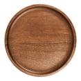 thumbnail image 5 of Kate and Laurel Xyler Round Wood and Metal Drink Table, 10 x 10 x 24, Walnut Brown Wood and Antique Brass, Mid-Century Plant Pedestal Table for Storage and Display, 5 of 7