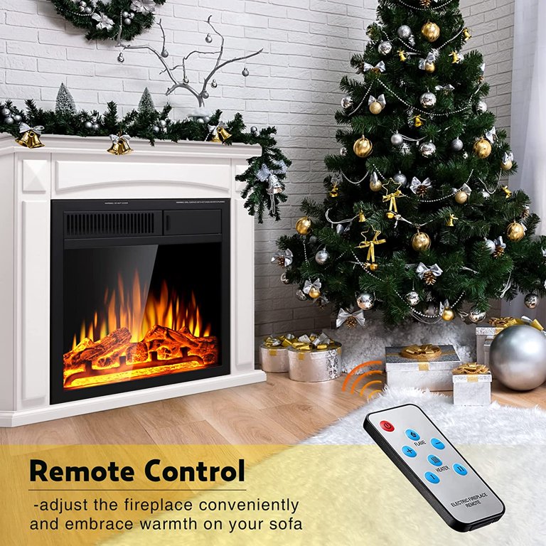 Auseo Electric Fireplace Mantel Wood Surround Firebox Freestanding Corner Fireplace  Heater Infrared Quartz Heater Adjustable Led Flame, Remote Control,  750W-1501W, White - Walmart.com