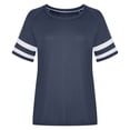 thumbnail image 3 of Longues Chandail à Manches Femme Hauts Grande Taille pour Femmes Été T-Shirts à Col Rond T-Shirts Raglan à Blocs de Couleur T-Shirt à Col en V Femme T-Shirts Grande Taille pour Femmes Hauts d'Été Grande Taille pour Femmes, 3 of 4